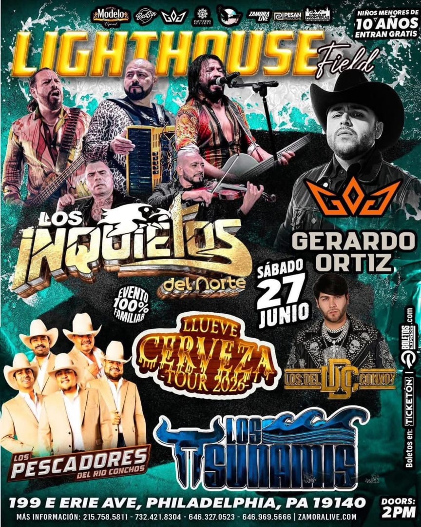 GRAN JARIPEO CON LOS INQUIETOS DEL NORTE, GERARDO ORTIZ, LOS PECADORES DEL RIO CONCHOS , LOS TSUNAMIS, LOS DEL GC CONVOY EN LIGHTHOUSE FIELD