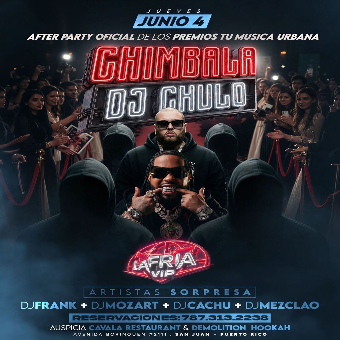Chimbala Official After Party for Premios Tu Música – San Juan