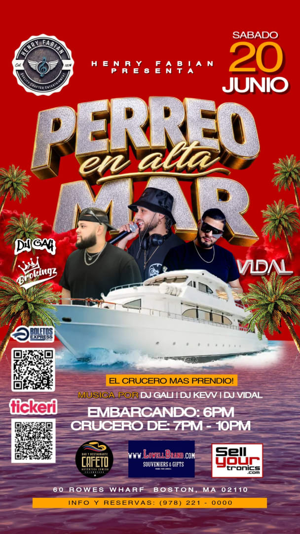 Boston Salsa Cruise Presenta 🎶 Perreo En Alta Mar 2026🎶