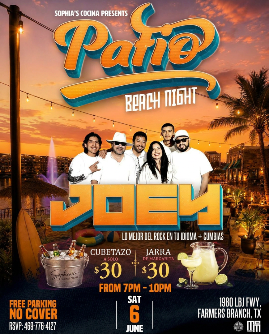 🌴🎶PATIO BEACH NIGHT AT SOPHIA'S! COCINA Y CANTINA JUNE 6TH🎶🌴