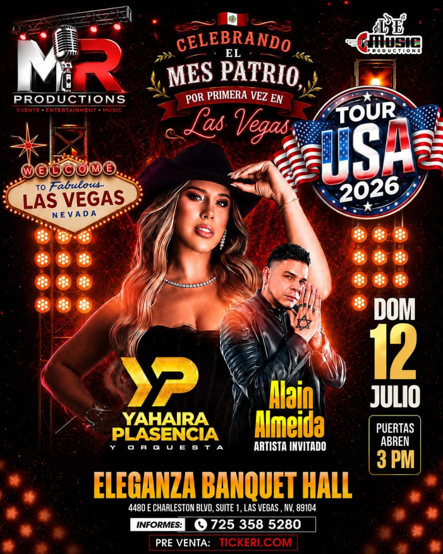 YAHAIRA PLASENCIA AND FULL ORCHESTRA FOR THE FIRST TIME IN THE CITY OF LAS VEGAS! GUEST ARTIST FROM CUBA ALAIN ALMEIDA