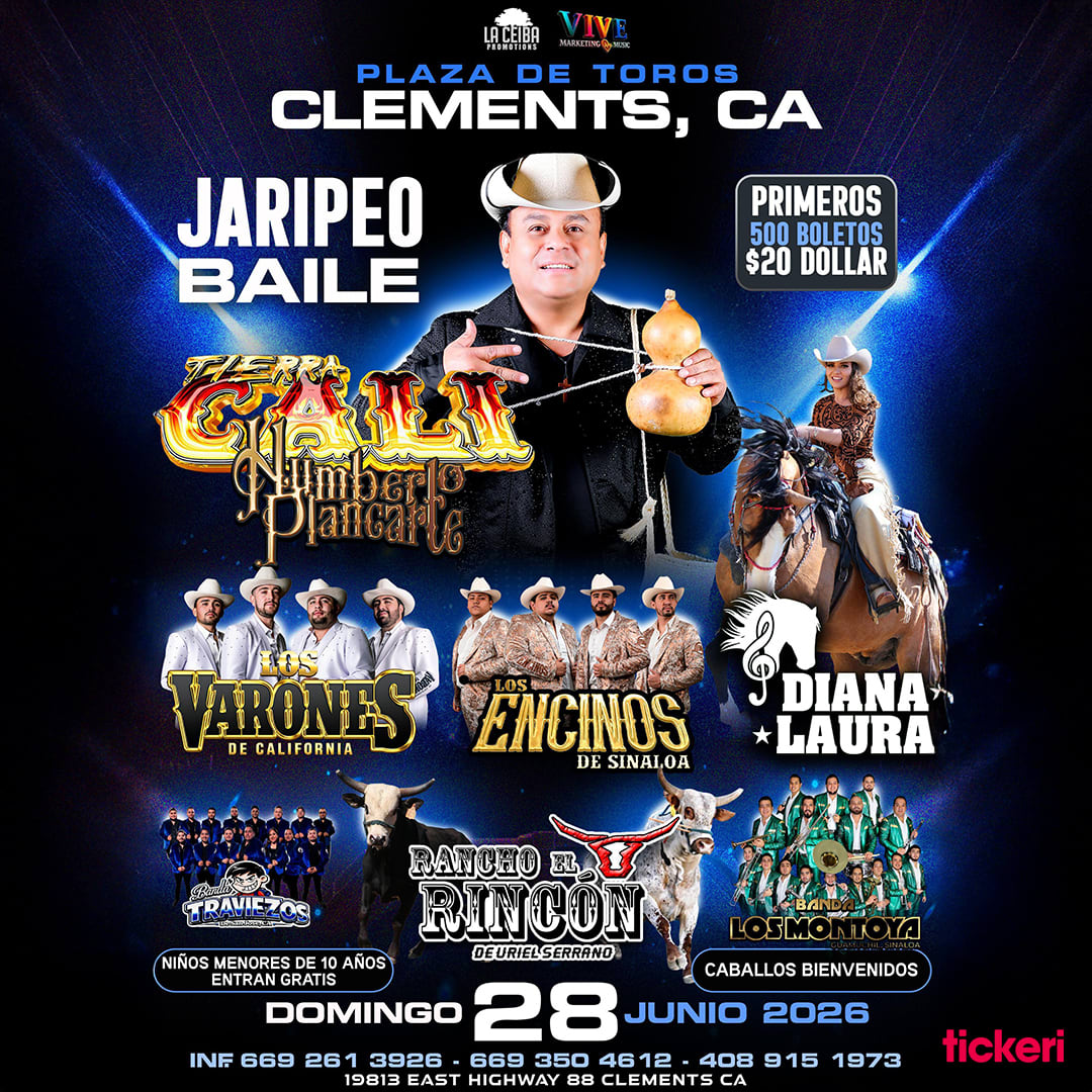 Jaripeo Baile con Tierra Cali de Humberto Plancarte & Los Varones de California y muchos mas