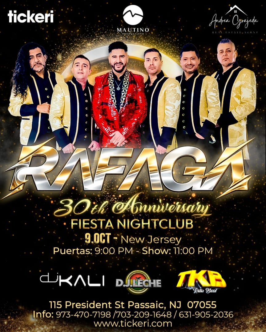 RAFAGA 35 ANIVERSARIO EN NEW JERSEY (NUEVA FECHA)