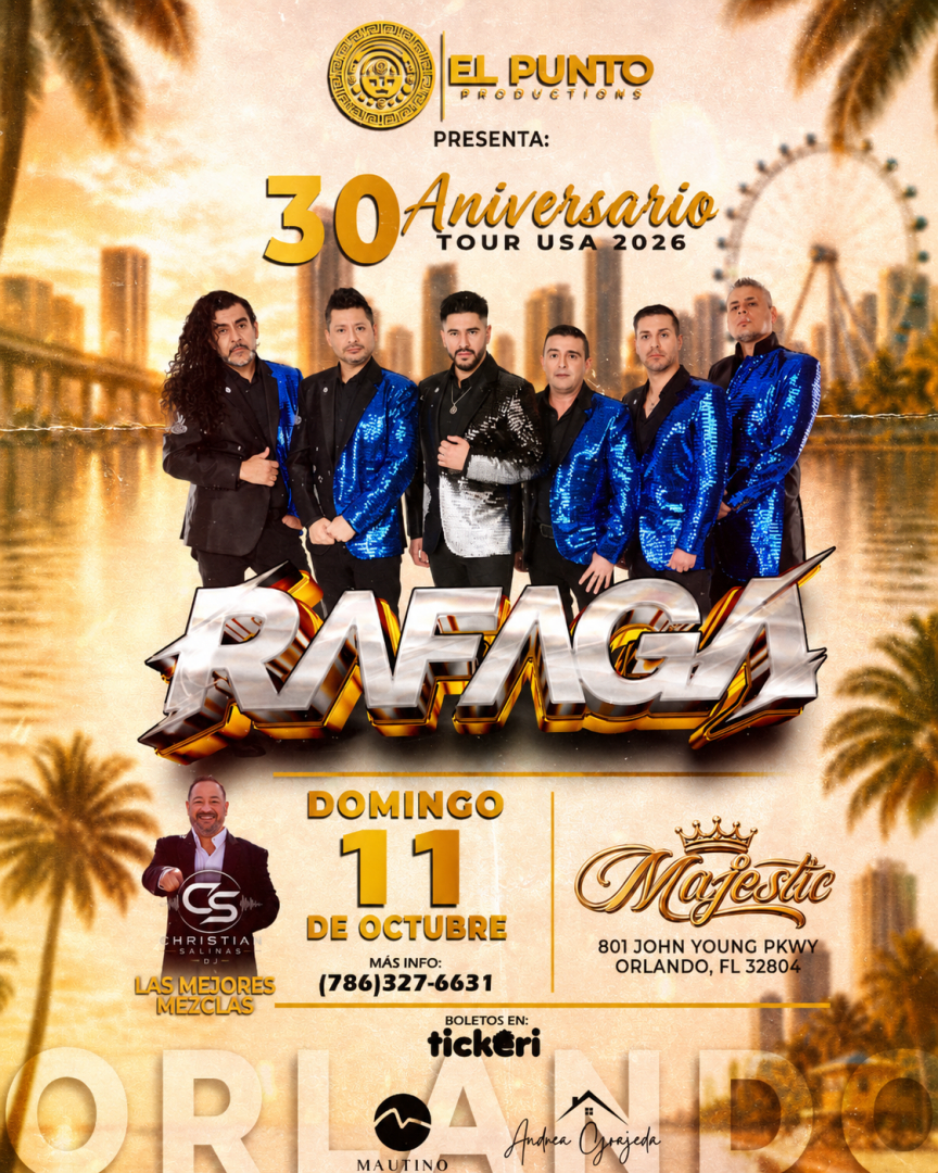 RAFAGA EN ORLANDO –TOUR 30 ANIVERSARIO 🔥