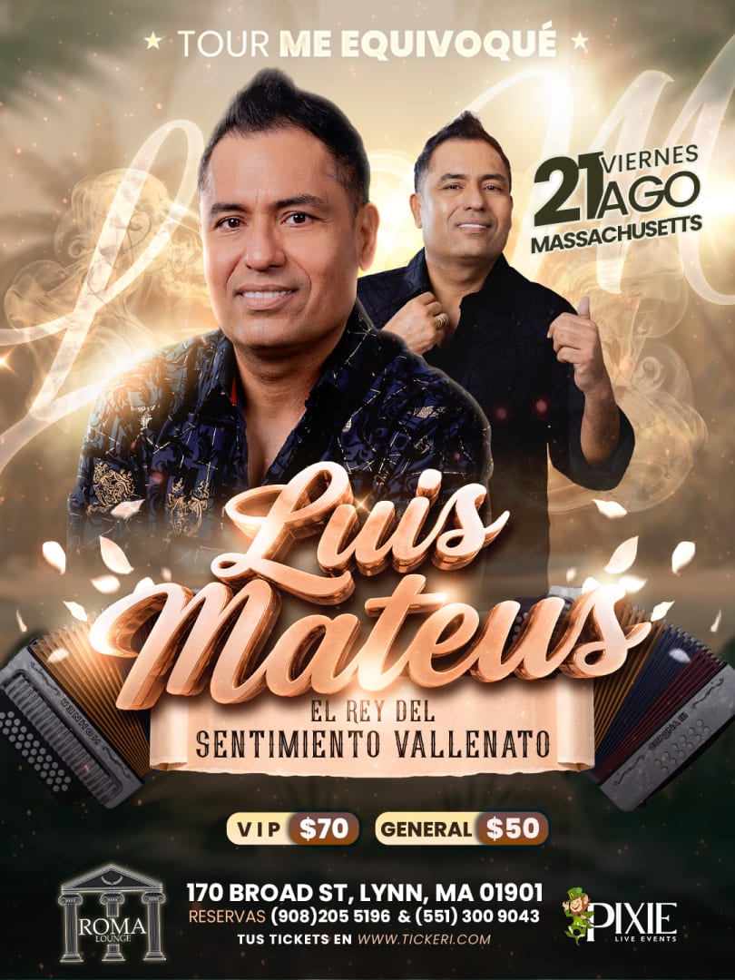 LUIS MATEUS EL REY DEL SENTIMIENTO VALLENATO EN CONCIERTO!!! BOSTON,MA