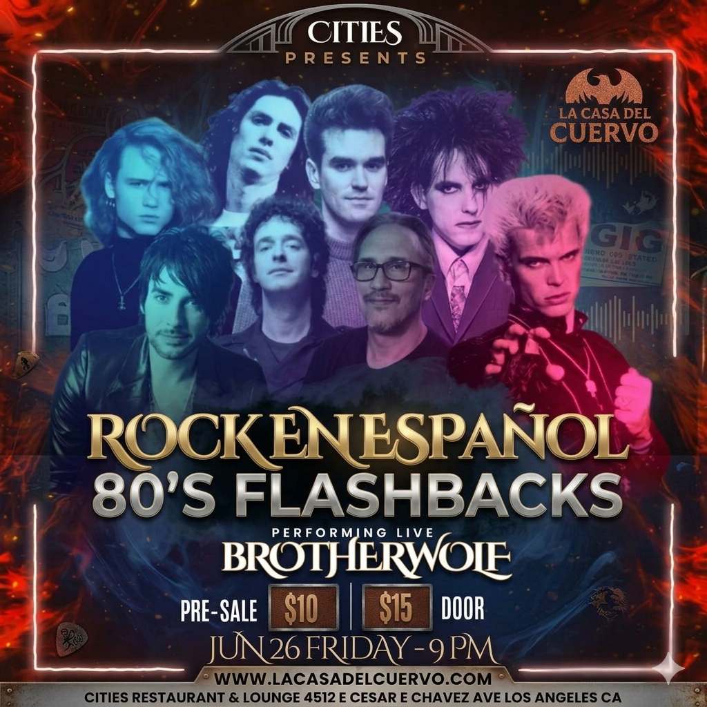 Rock En Español Vs 80's Flashbacks. Banda En Vivo y Djs En Los Angeles