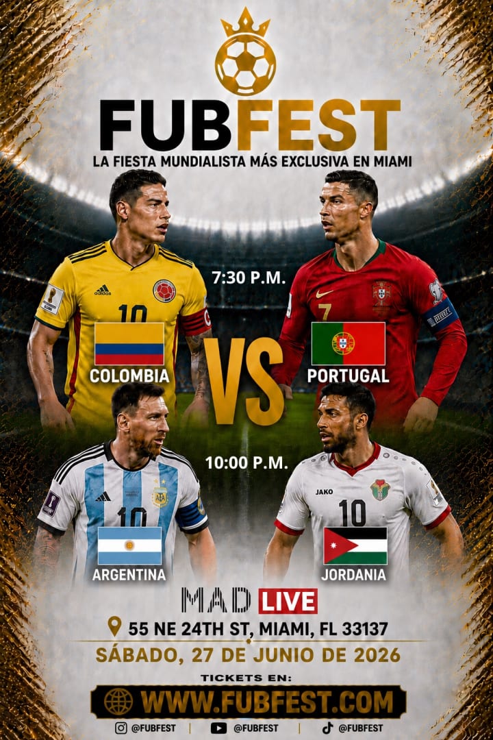 Fubfest - COLOMBIA vs PORTUGAL. - ARGENTINA vs JORDANIA