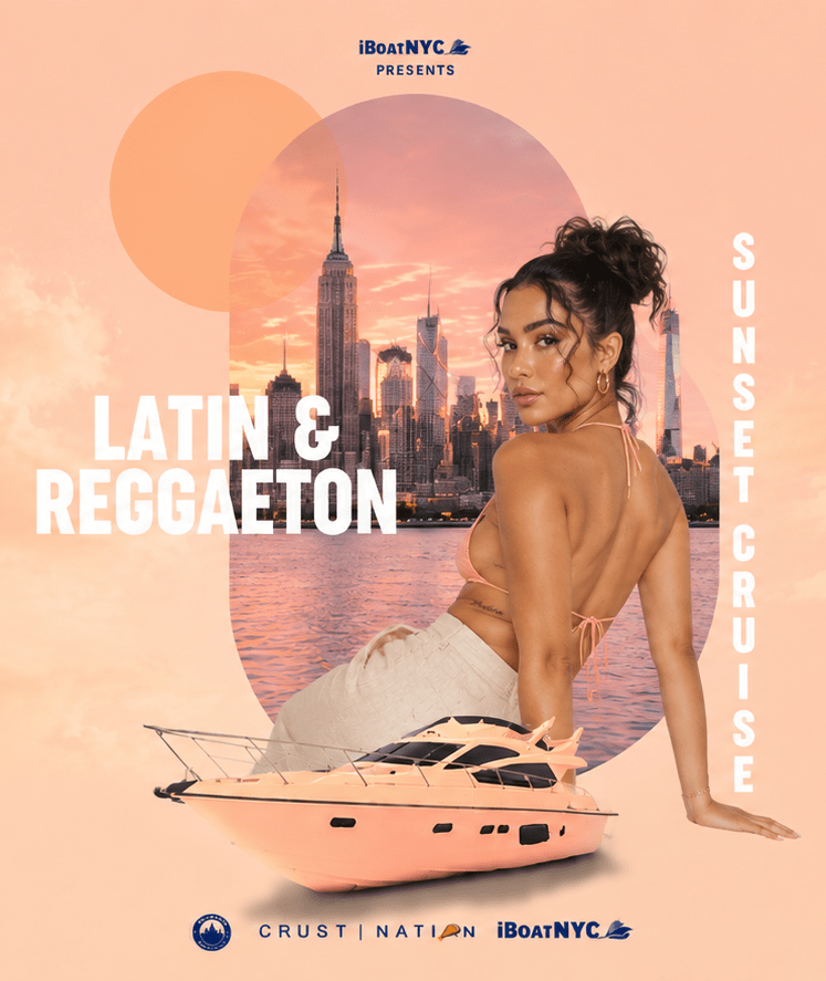 Fiesta en barco crucero en yate al atardecer n.º 1 en Nueva York LATINA Y REGGAETON
