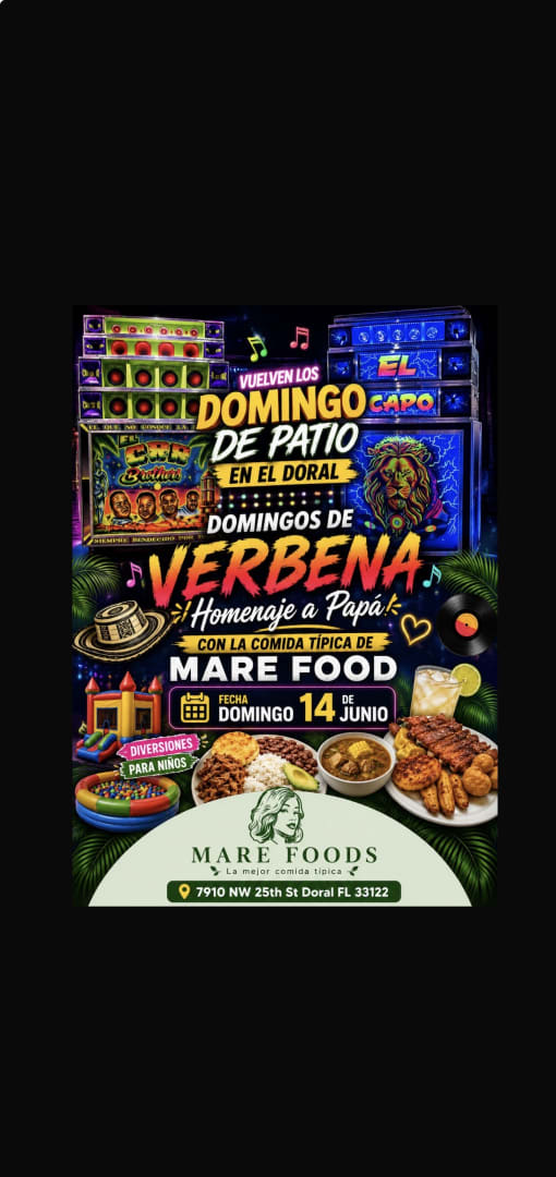 DOMINGO DE PATIO in Doral - Tickets 2026-06-14 | Doral