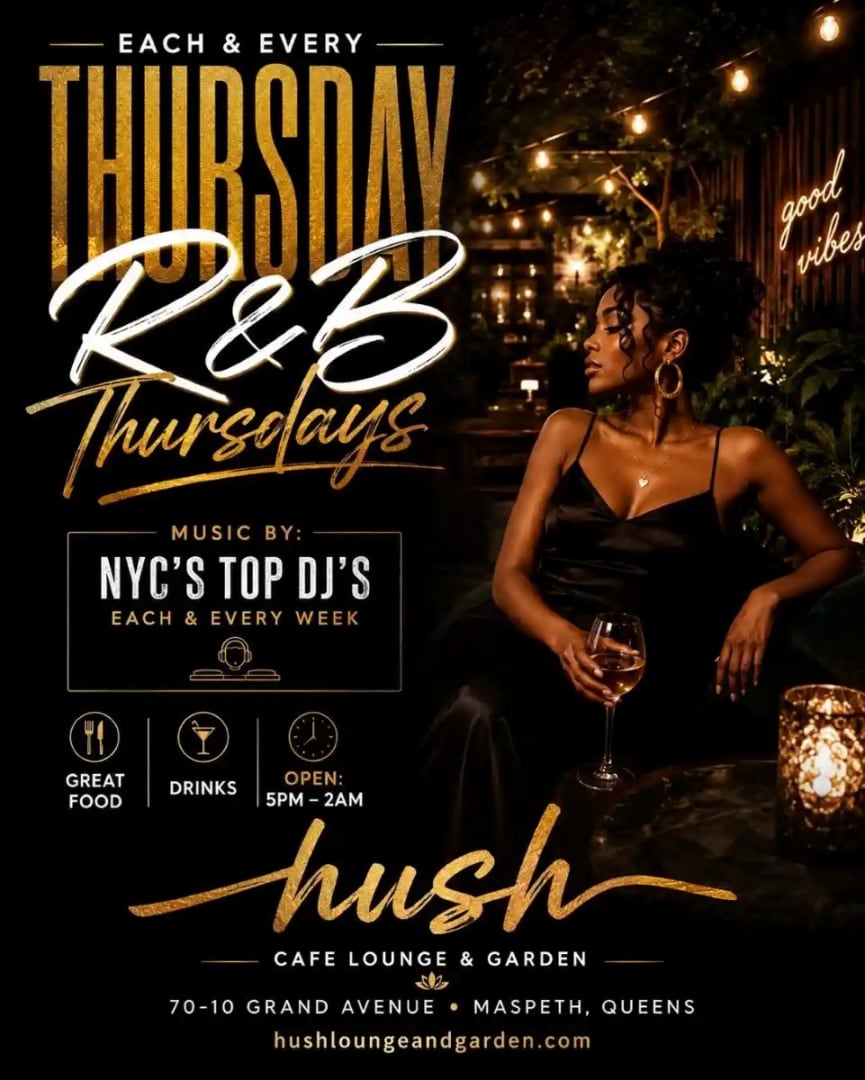 R&B Thursdays at Hush Lounge Garden Queens