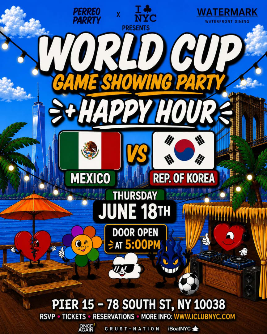 #1 World Cup Viewing Party Happy Hour Soccer: Mexico v Korea at Watermark