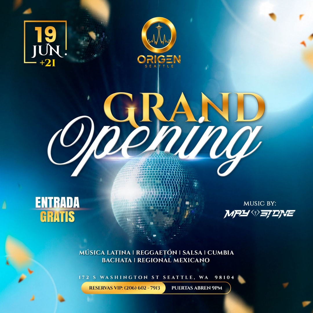 Grand Opening Origen Seattle - Free Entrance