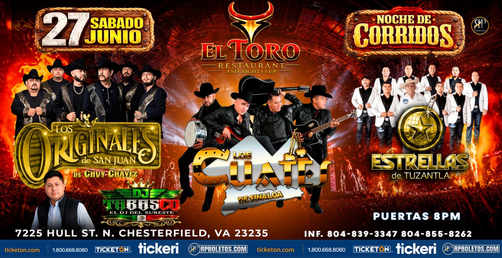 Noches de Corridos- Los Originales De San Juan -Los Cuates De Sinaloa - Estrellas de Tuzantla -