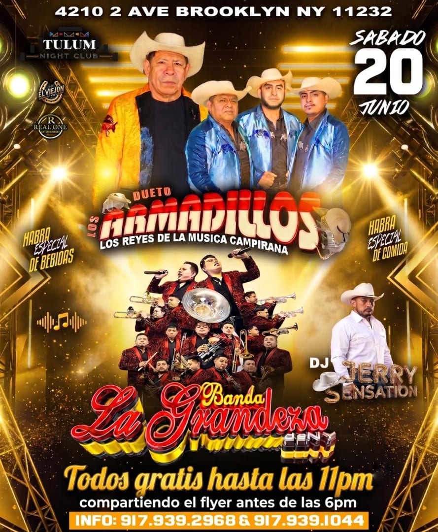 Dueto Los Armadillos & Banda La Grandeza en Vivo | Entrada Gratis Hasta las 11PM