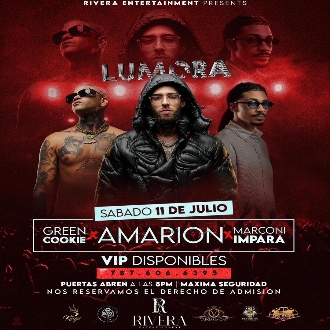 Green Cookie, Amarion y Marconi Impara en Lumora - Cabo Rojo