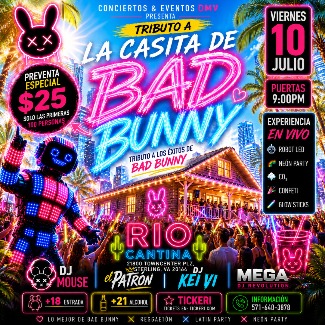 Tributo La casita Bad Bunny en Rio Cantina Sterling