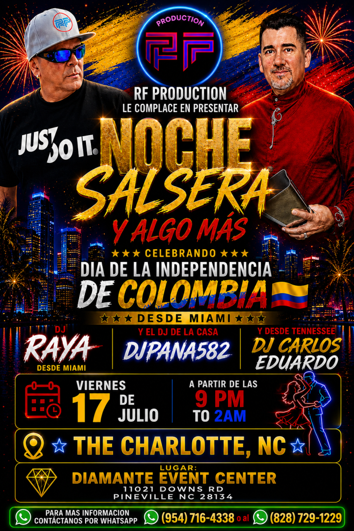 celebrando la independencia de colombia en charlotte