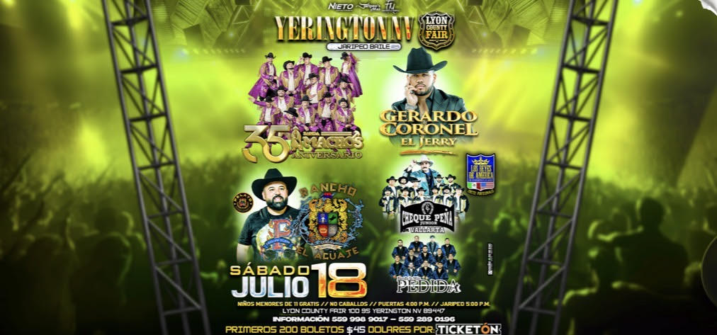Jaripeo Baile, Banda Machos, Gerardo Roronel, Cheque Pena Jr Y sus Vallarta, Banda mas Pedida, Rancho EL Aguaje