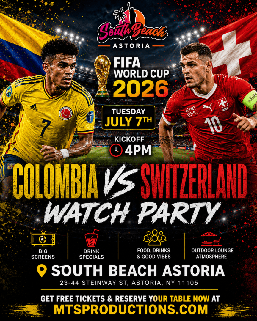 Colombia Vs Switzerland Watch Party At South Beach Astoria