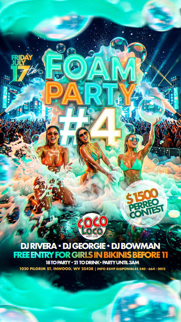 Foam party #4 at coco loco in West Virginia