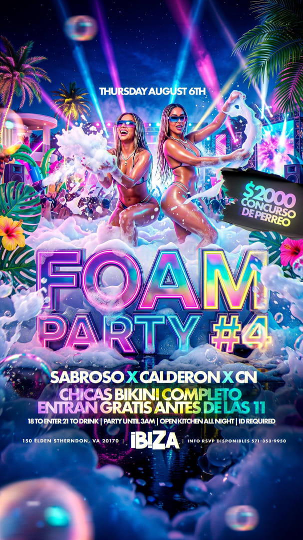 Foam party #4 at Ibiza de Herndon VA