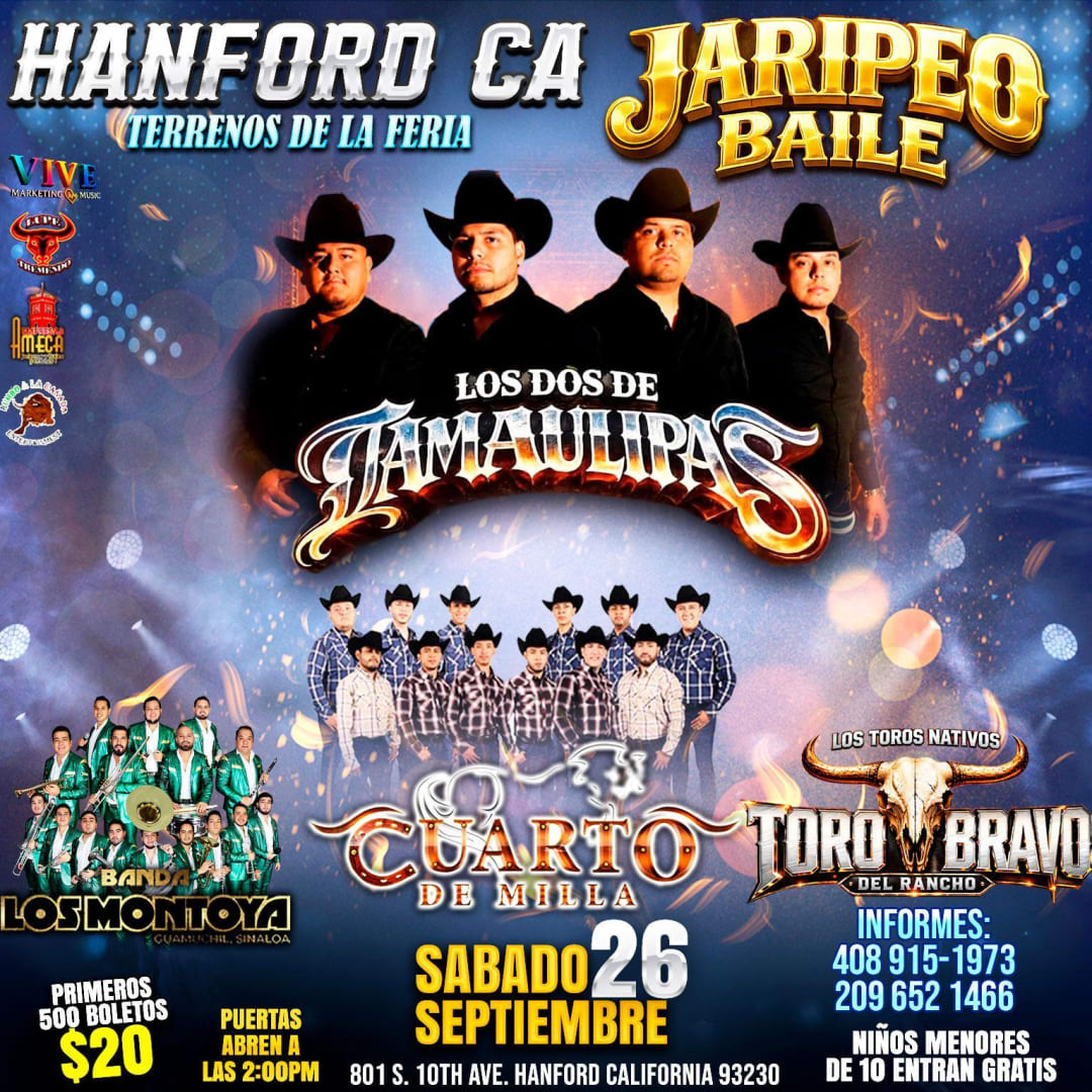 Jaripeo Dance with Los Dos de Tamaulipas & Cuarto de Milla and many more live