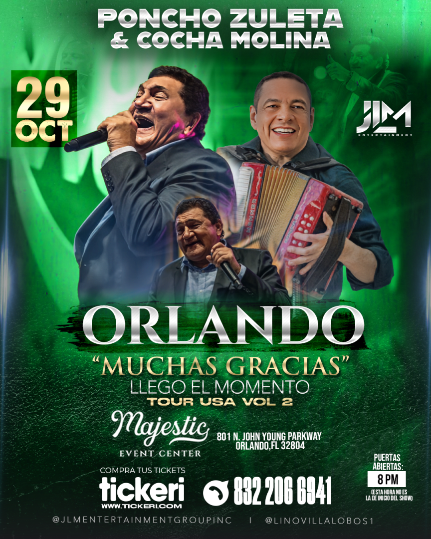 Poncho Zuleta & Cocha Molina en Concierto en Orlando