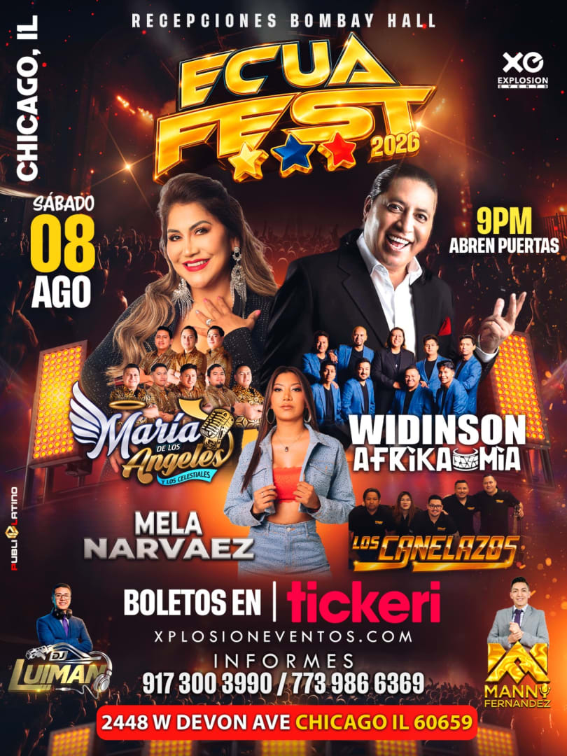 Chicago,IL #Ecuafest2026 Maria de Los Angeles, Widinson & Afrika Mia y mas..