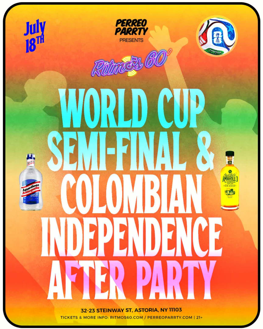FIFA WORLD CUP Semi Finals Watch party Legendary Colombian Bar Ritmos NYC
