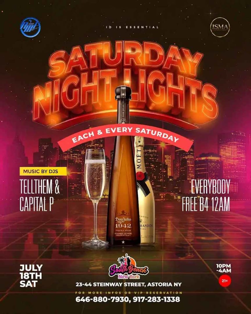 Saturday Night Party in Astoria | Saturday Night Lights at South Beach – July 18