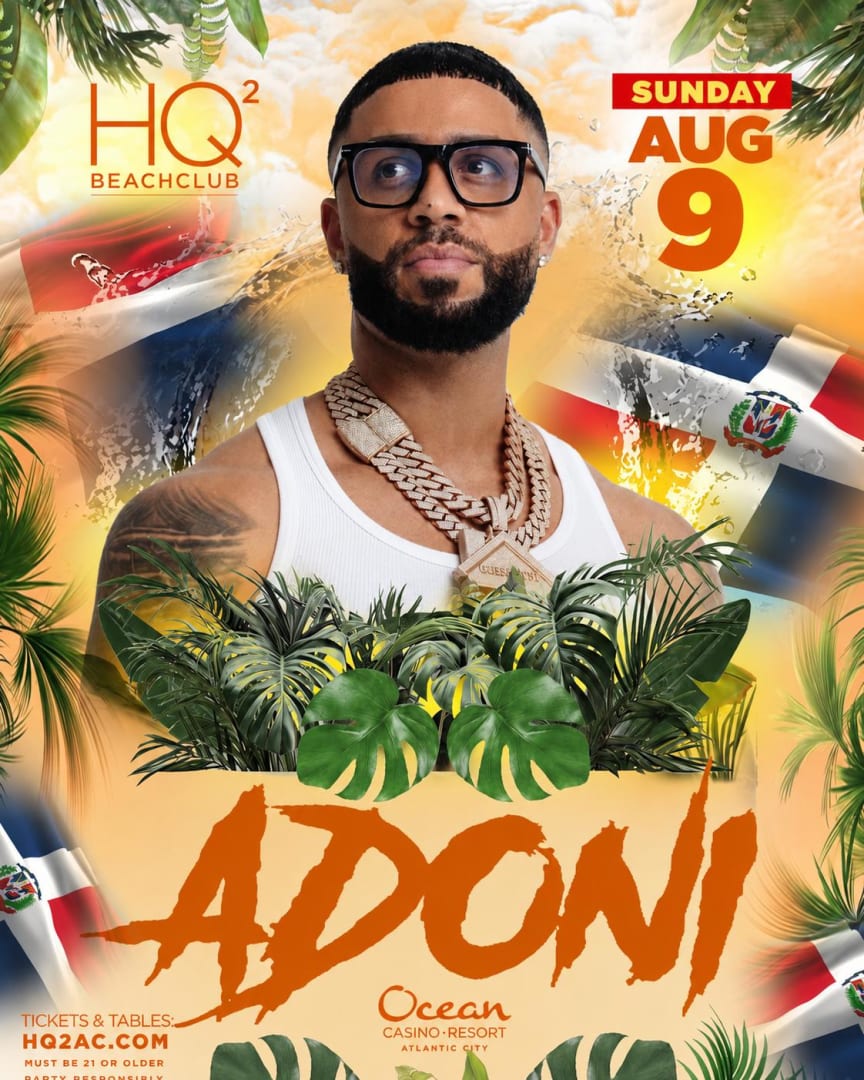 DJ ADONI Live at HQ2 Beachclub Atlantic City | Sunday August 9