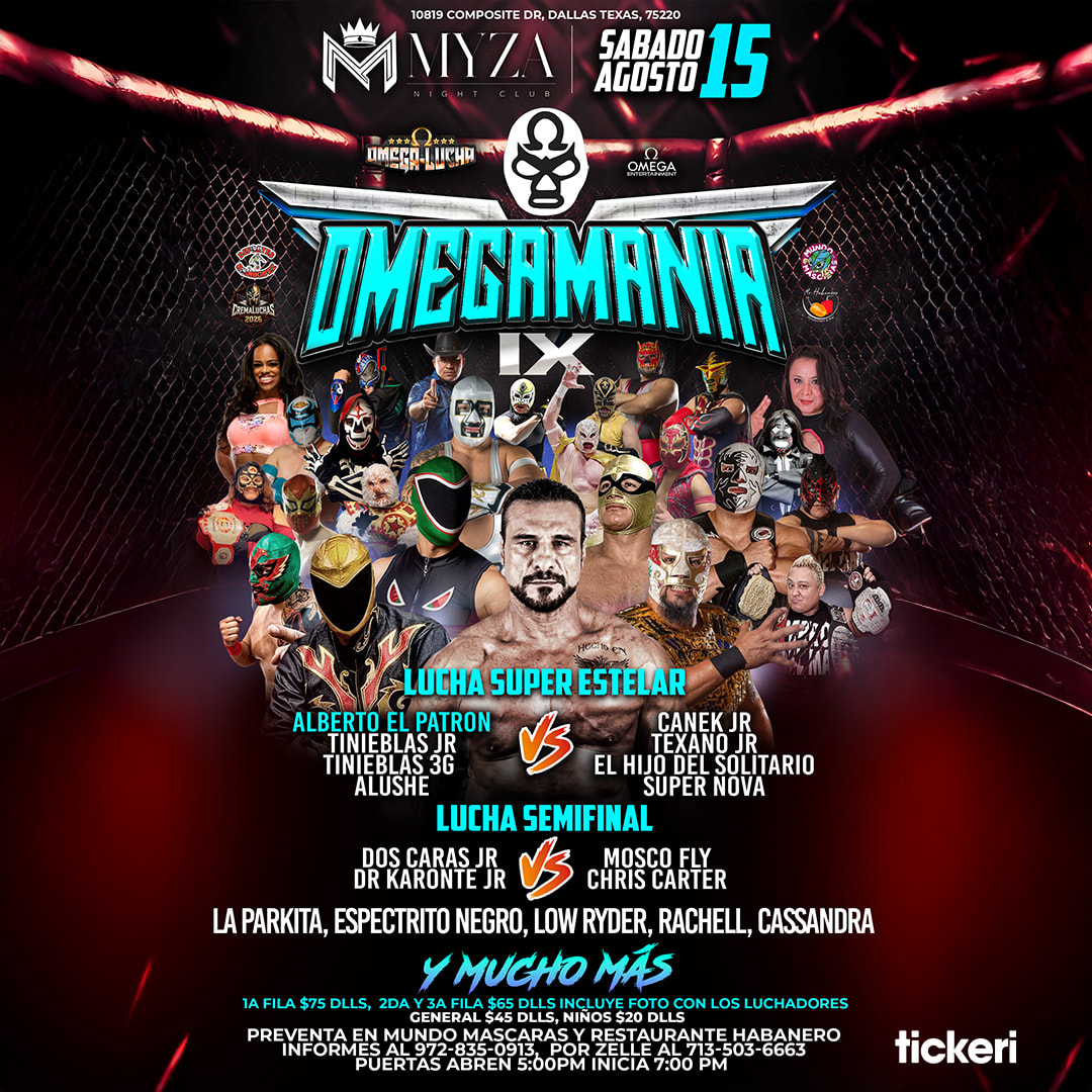 Omegamania IX en MYZA Night Club event flyer