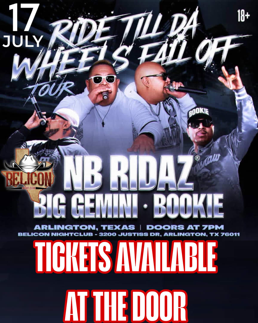 NB Ridaz, Big Gemini y Bookie in concert in Arlington - Tickets