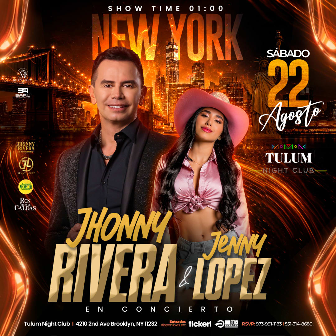 Jhonny Rivera y Jenny Lopez - NEW YORK USA TOUR - 2026