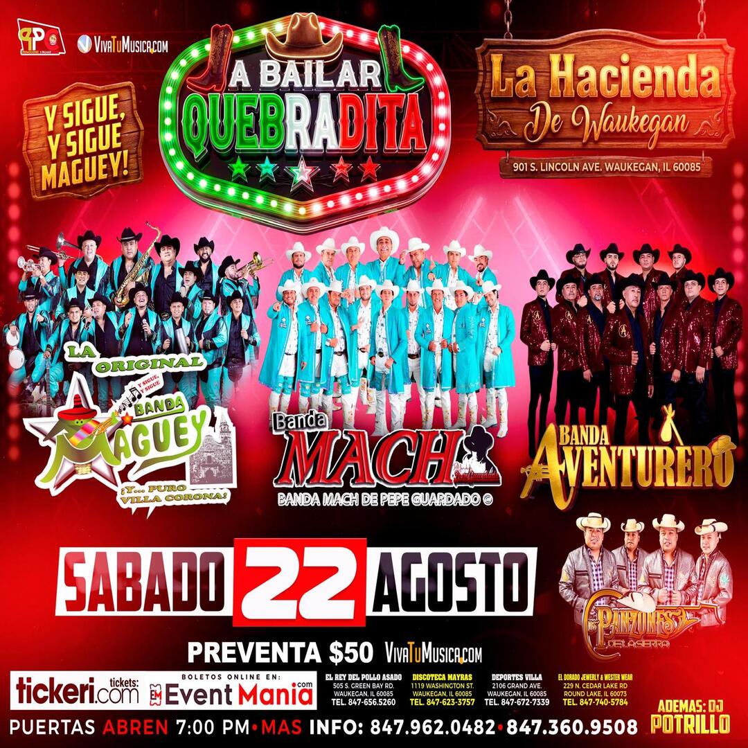 Banda Mach, Banda Aventurero, and others in Waukegan