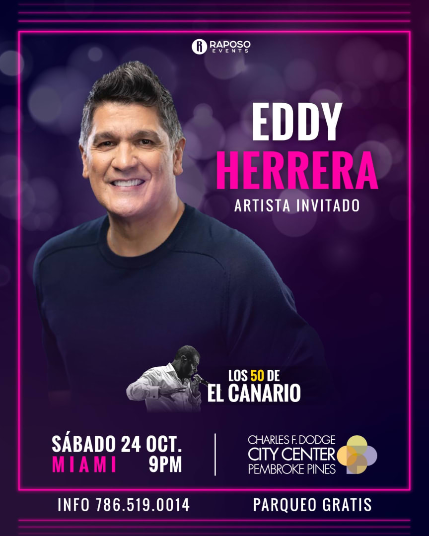 EDDY HERRERA EN VIVO PARA EL CONCIERTO LOS 50 DE EL CANARIO