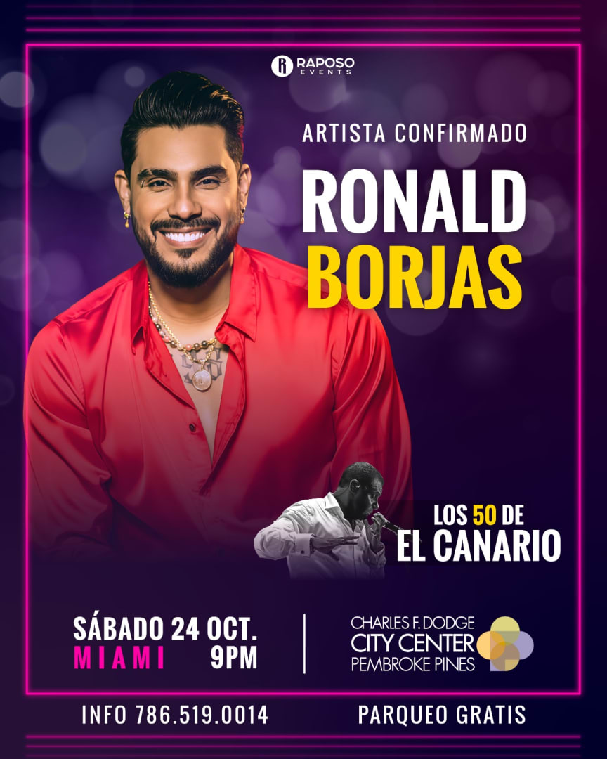 RONALD BORJAS EN MIAMI - CONCIERTO BAILABLE JUNTO A EL CANARIO