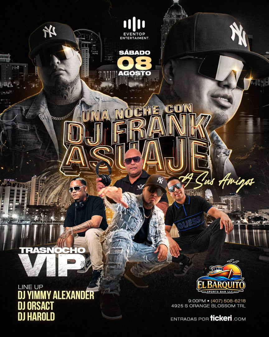 TRASNOCHO VIP UNA NOCHE CON DJ FRANK ASUAJE Y SUS AMIGOS