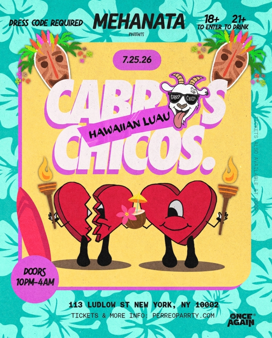 Cabros Chicos: hAWAIIAN LuAu | Reggaeton Latin Party (18+) in New