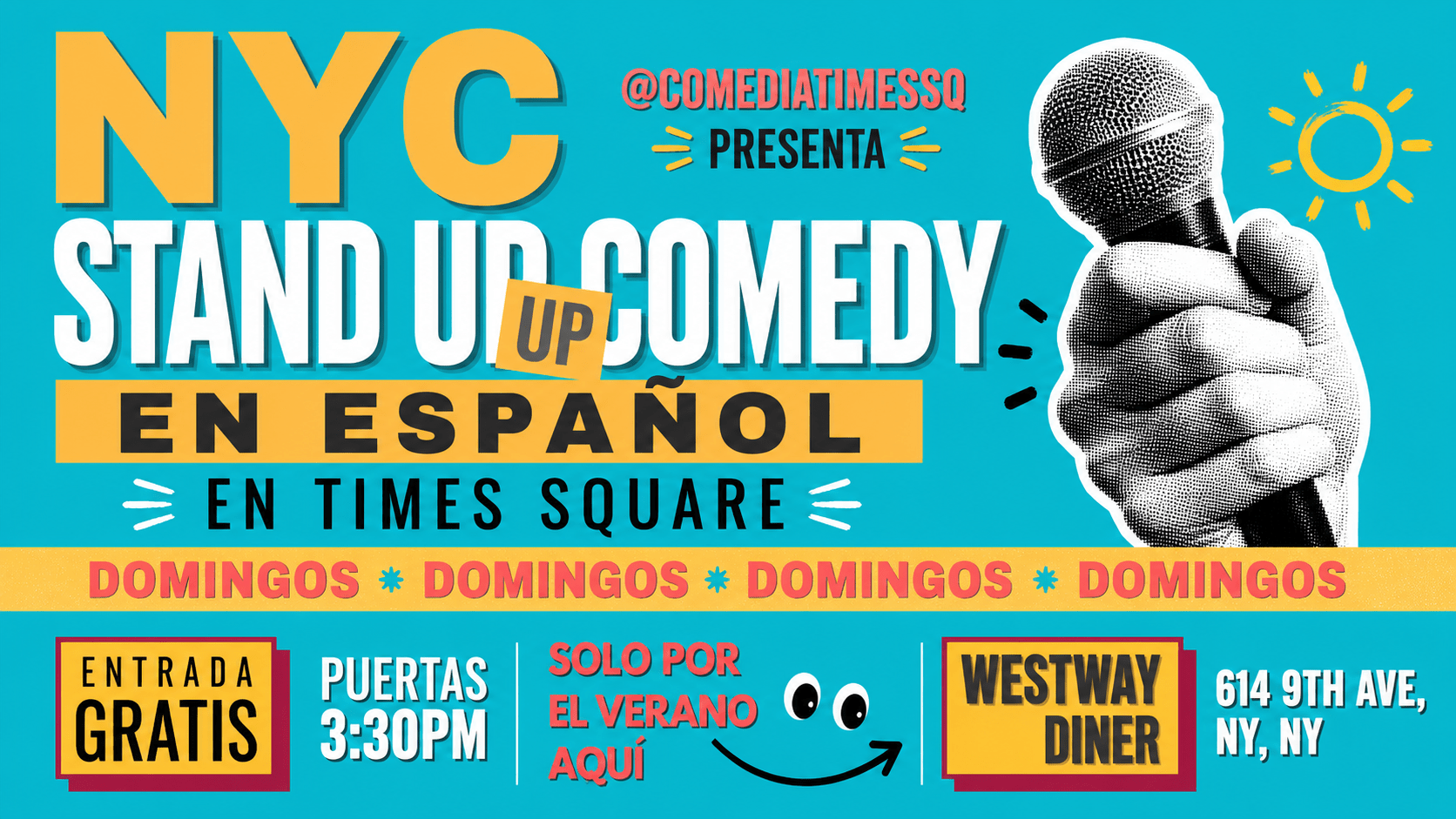 Domingos GRATIS de Stand Up en ESPAÑOL - TIMES SQUARE NYC