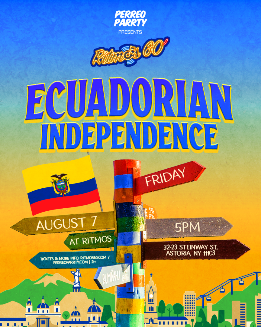 Fiesta del Día de la Independencia del Ecuador: música latina y reggaetón en Ritmos Bar NYC