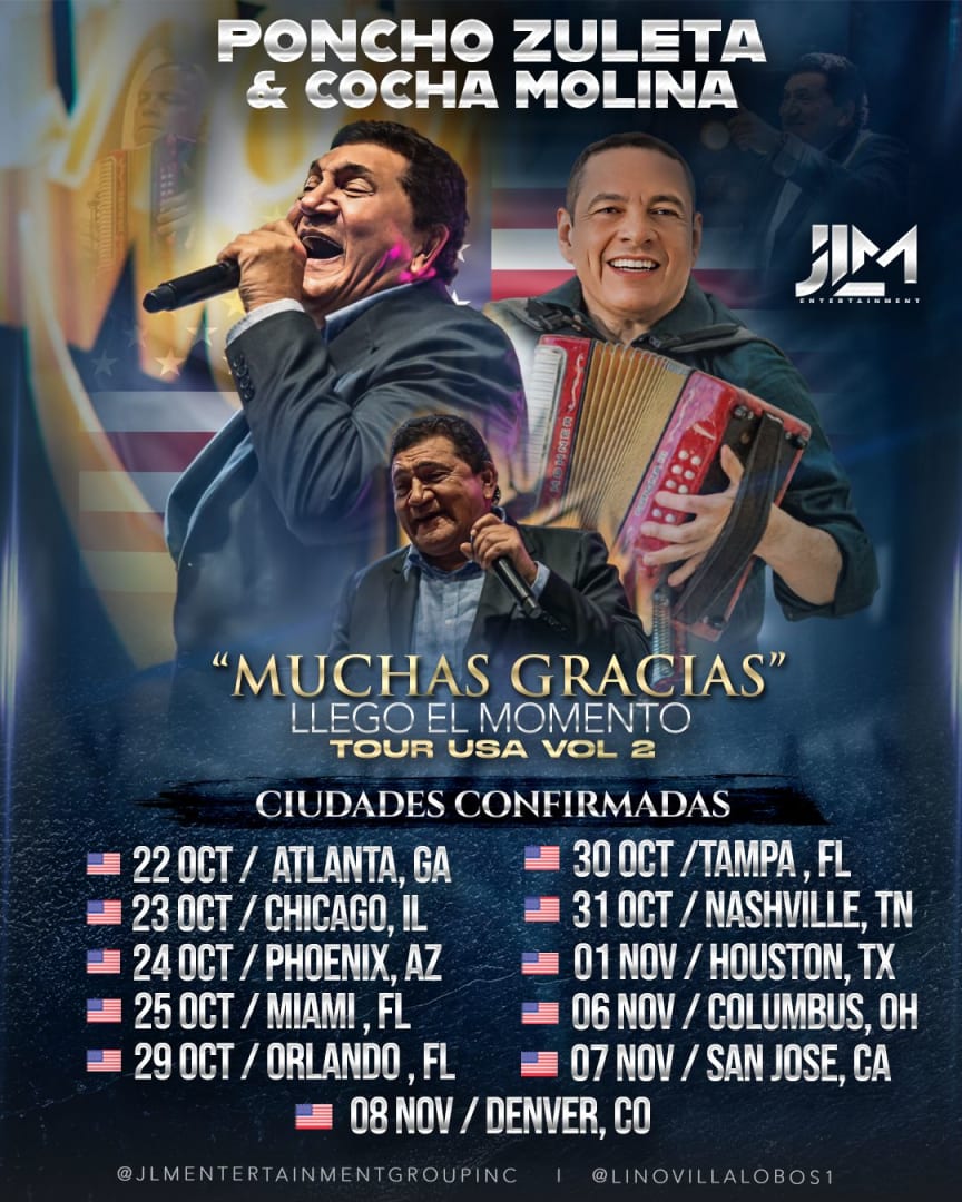 Poncho Zuleta & Cocha Molina en Concierto en Tampa