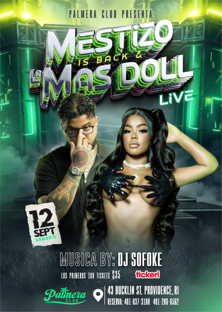 VUELVE LA MAS MUÑECA x MESTIZO | CLUB PALMERA | PROVIDENCIA, Rhode Island