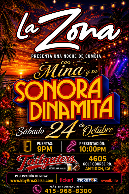 La Zona Presenta una Noche de Cumbia con Mina y Su Sonora Dinamita