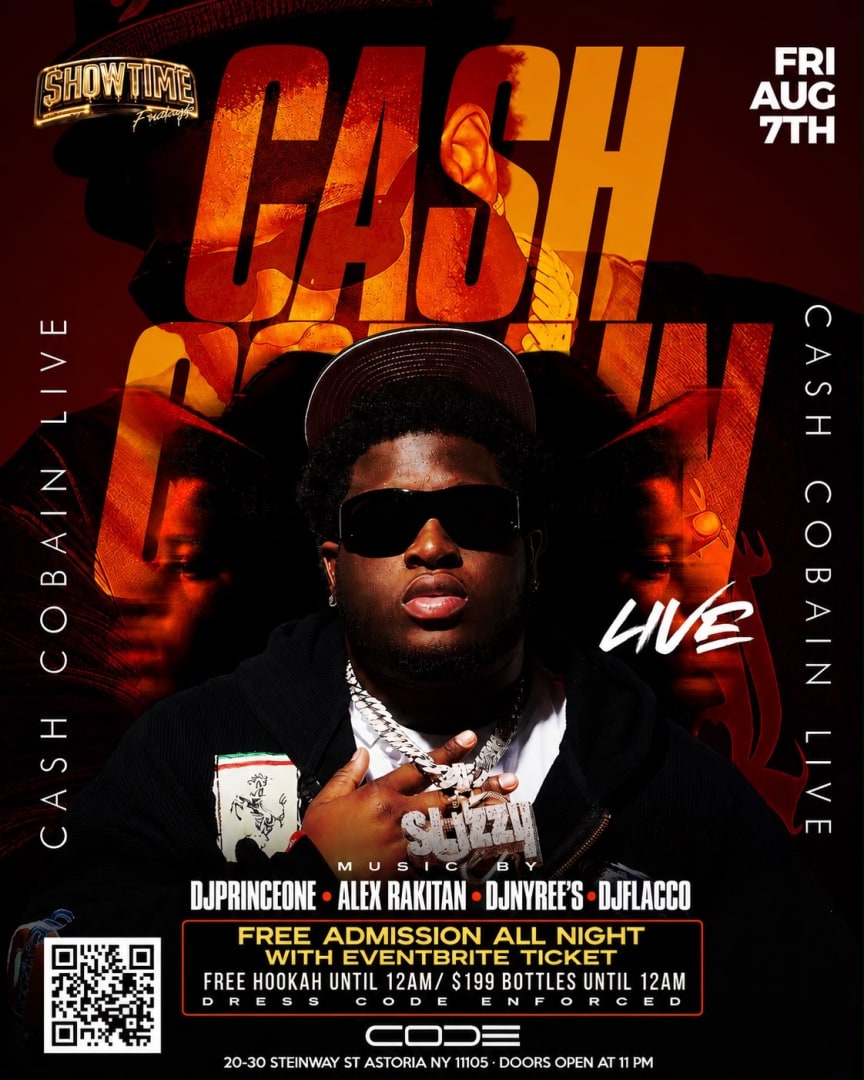 Showtime Fridays Cash Corbin Live At Code Astoria in Astoria