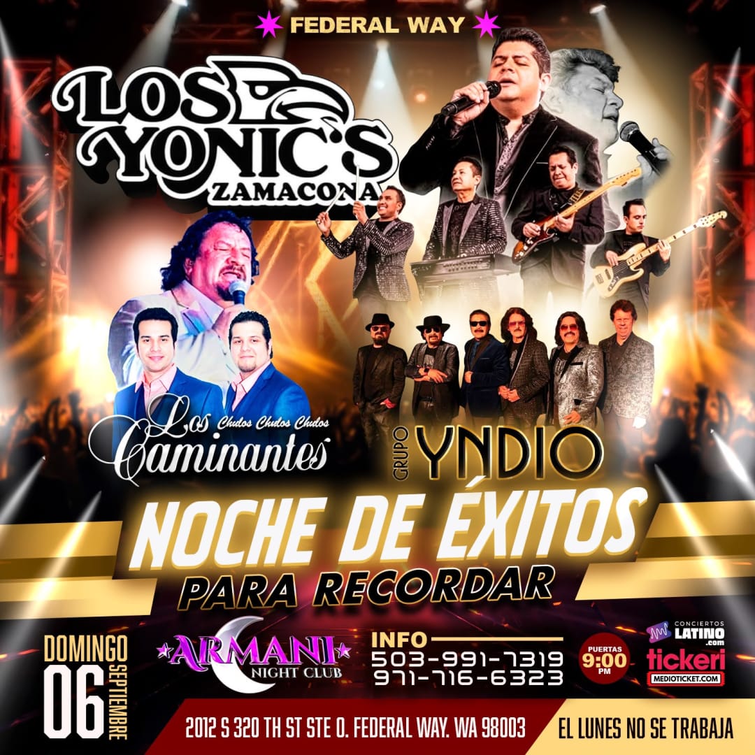 Los Yonics Zamacona, Los Caminantes y Crupo Yndio en Washington