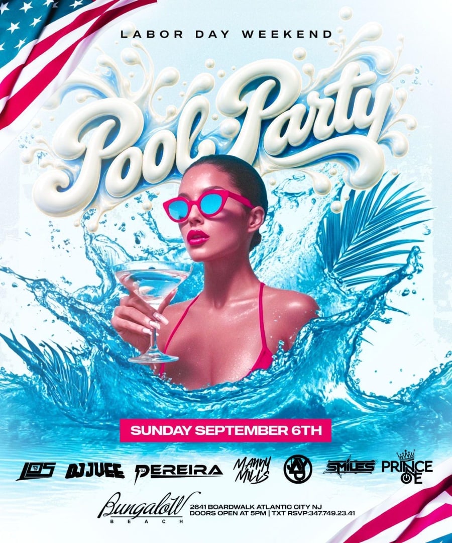 Labor Day Weekend Pool Party at Bungalow Beach