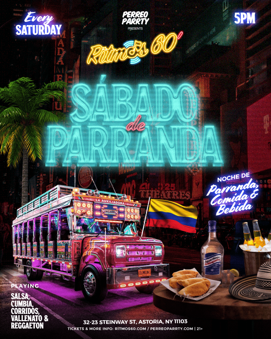 Ritmos: Sabado de Parranda - Colombian Salsa, Vallenato Reggaeton Party NYC