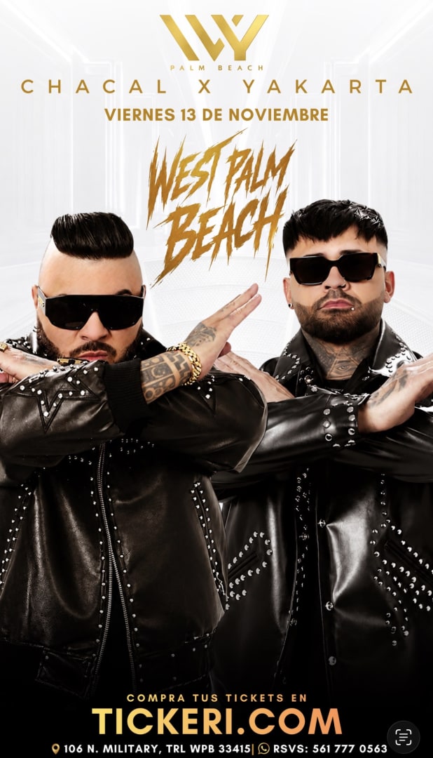 Chacal & Yakarta en concierto IVY PALM BEACH!