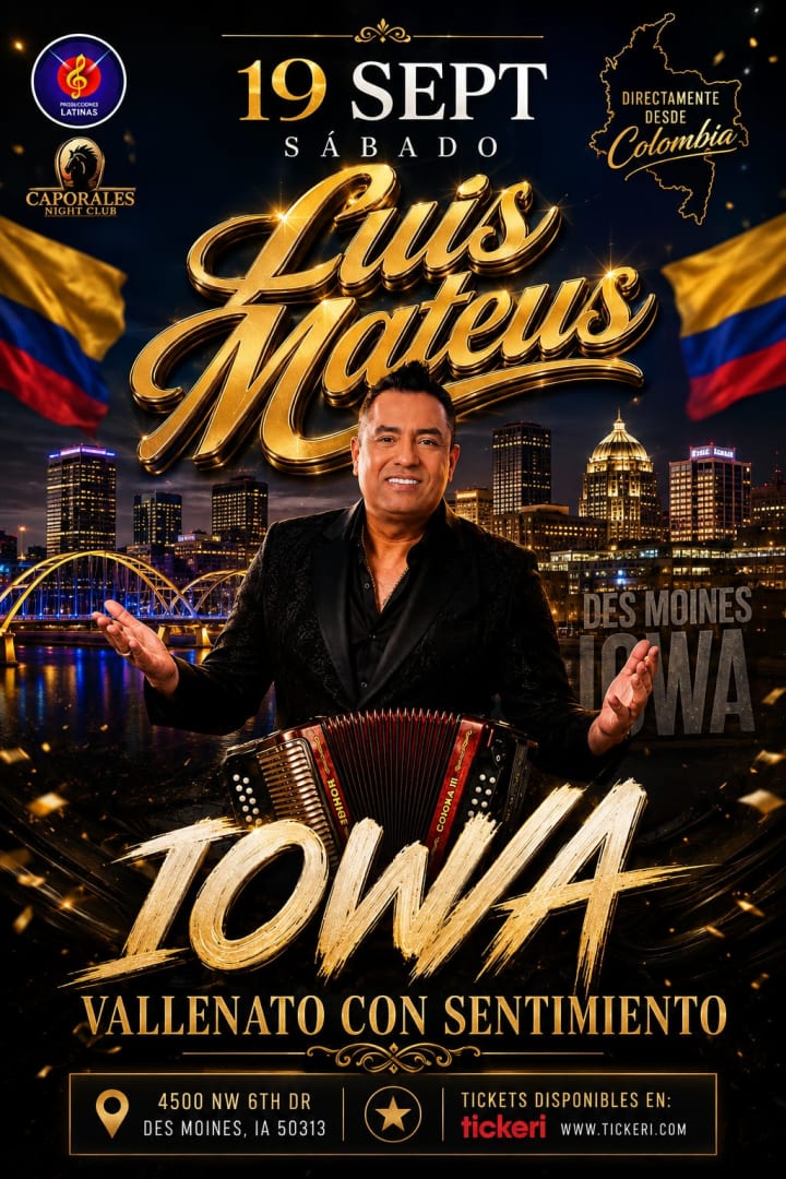 Luis Mateus en Des Moines